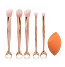 Kit 5 Pincéis de Maquiagem + Esponja